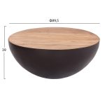 ΔΙΑΚΟΣΜΗΤΙΚΟ ΤΡΑΠΕΖΙ ΣΑΛΟΝΙΟΥ Φ89,5X39Yεκ. RUSTY ΜΕ ΞΥΛΟ ΑΚΑΚΙΑΣ FB98717.22 - Image 2