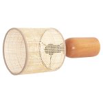 ΕΠΙΤΡΑΠΕΖΙΟ ΦΩΤΙΣΤΙΚΟ FB94709 ΜΠΕΖ ΚΑΠΕΛΟ WICKER-ΞΥΛΙΝΗ ΒΑΣΗ Φ15,5x35,5Υεκ. - Image 4
