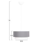 ΦΩΤΙΣΤΙΚΟ ΟΡΟΦΗΣ ΚΥΛΙΝΔΡΙΚΟ FB94706.01 PVC ΣΕ ΛΕΥΚΟ-ΓΚΡΙ Φ30x70Υεκ. - Image 2