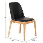 KΑΡΕΚΛΑ ΤΡΑΠΕΖΑΡΙΑΣ FB99944.01 RUBBERWOOD-ΜΑΥΡΟ PU 54,5x58x86Υεκ - Image 2
