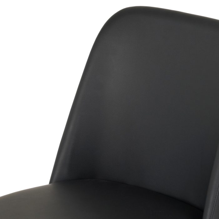 KΑΡΕΚΛΑ ΤΡΑΠΕΖΑΡΙΑΣ FB99944.01 RUBBERWOOD-ΜΑΥΡΟ PU 54,5x58x86Υεκ - Image 6