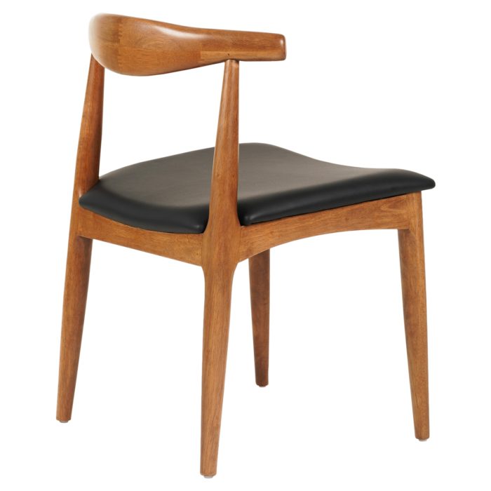 KΑΡΕΚΛΑ ΤΡΑΠΕΖΑΡΙΑΣ FB99947.03 RUBBERWOOD ΚΑΡΥΔΙ-ΜΑΥΡΟ PU 55x51x75Υεκ - Image 4