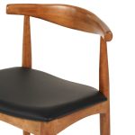 KΑΡΕΚΛΑ ΤΡΑΠΕΖΑΡΙΑΣ FB99947.03 RUBBERWOOD ΚΑΡΥΔΙ-ΜΑΥΡΟ PU 55x51x75Υεκ - Image 6