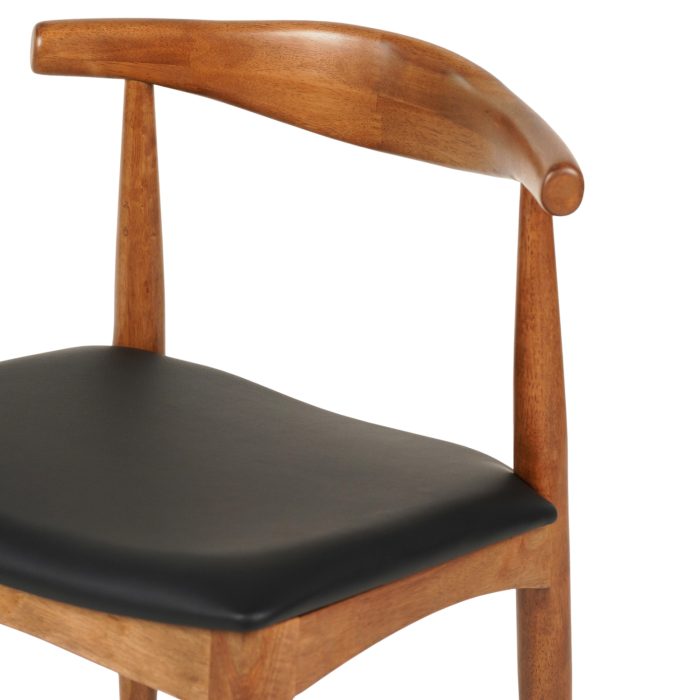 KΑΡΕΚΛΑ ΤΡΑΠΕΖΑΡΙΑΣ FB99947.03 RUBBERWOOD ΚΑΡΥΔΙ-ΜΑΥΡΟ PU 55x51x75Υεκ - Image 6