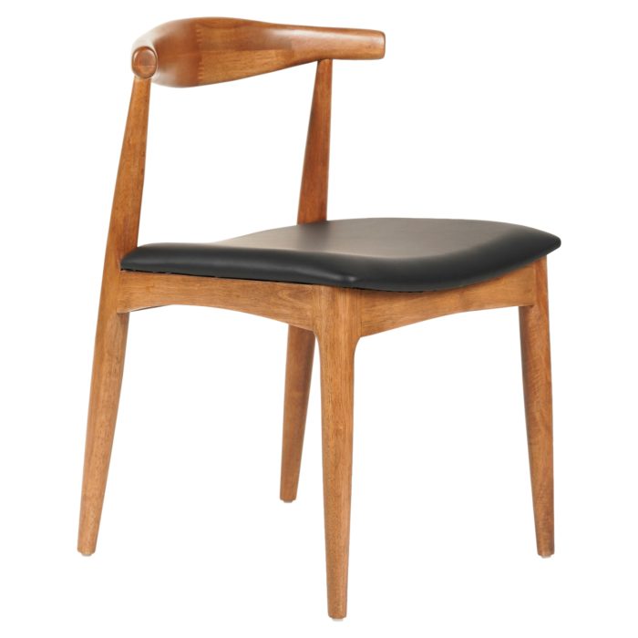 KΑΡΕΚΛΑ ΤΡΑΠΕΖΑΡΙΑΣ FB99947.03 RUBBERWOOD ΚΑΡΥΔΙ-ΜΑΥΡΟ PU 55x51x75Υεκ - Image 1