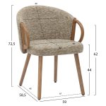 ΚΑΡΕΚΛΑ ΤΡΑΠΕΖΑΡΙΑΣ FB99979.01 WHITE WASH ΞΥΛΟ ΟΞΙΑΣ-ΜΠΕΖ ΥΦΑΣΜΑ 59x58,5x72,5Υεκ. - Image 2