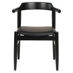 ΠΟΛΥΘΡΟΝΑ ΤΡΑΠΕΖΑΡΙΑΣ FB99946.02 RUBBERWOOD & PU ΣΕ ΜΑΥΡΟ 57x54x74Υεκ. - Image 3