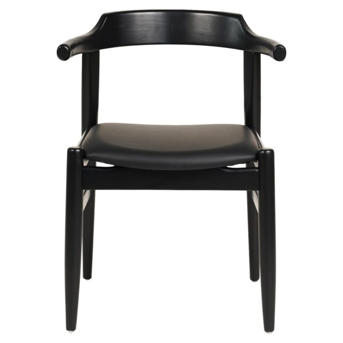 ΠΟΛΥΘΡΟΝΑ ΤΡΑΠΕΖΑΡΙΑΣ FB99946.02 RUBBERWOOD & PU ΣΕ ΜΑΥΡΟ 57x54x74Υεκ. - Image 3