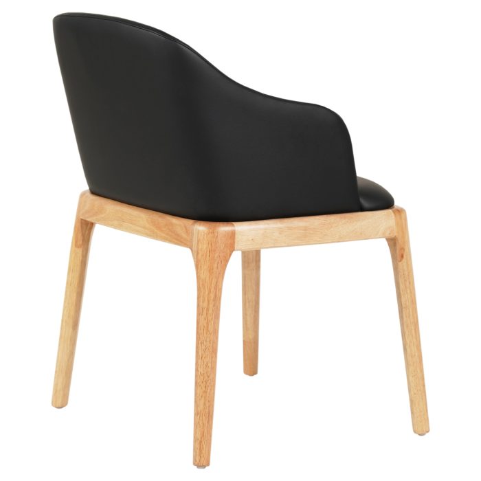 ΠΟΛΥΘΡΟΝΑ ΤΡΑΠΕΖΑΡΙΑΣ FB99949.01 RUBBERWOOD ΣΕ ΟΑΚ-ΜΑΥΡΟ PU 54,5x58x78Υεκ. - Image 4