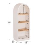 ΡΑΦΙΕΡA FB918044 MDF ΥΠΟΛΕΥΚΟ-ΡΑΦΙΑ ΞΥΛΟ ΕΛΑΤΟΥ ΦΥΣΙΚΟ 80x38x188,5Υεκ. - Image 2