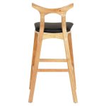 ΣΚΑΜΠΟ ΜΠΑΡ FB99951.01 RUBBERWOOD ΣΕ ΟΑΚ-ΜΑΥΡΟ PU 43x41x100Υεκ. - Image 5