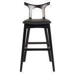 ΣΚΑΜΠΟ ΜΠΑΡ FB99951.02 RUBBERWOOD & PU ΣΕ ΜΑΥΡΟ 49x53x99,5Υεκ. - Image 3