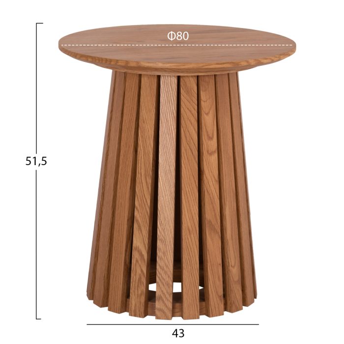 ΤΡΑΠΕΖΑΚΙ ΒΟΗΘΗΤΙΚΟ FB918025 MDF ΣΕ ΦΥΣΙΚΟ ΞΥΛΟΥ Φ45x50,5Υεκ. - Image 2