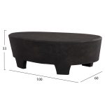 ΤΡΑΠΕΖΙ ΣΑΛΟΝΙΟΥ ΟΒΑΛ FB918066 MDF ΣΕ ΜΑΥΡΟ ΧΡΩΜΑ 100x60x33Υεκ. - Image 2
