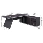 ΓΡΑΦΕΙΟ ΕΠΑΓΓΕΛΜΑΤΙΚΟ ΔΕΞΙΑ ΓΩΝΙΑ FB92084R 220X180X76Υ εκ. - Image 2