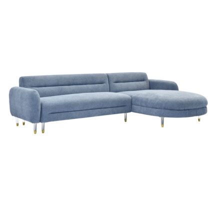 ΚΑΝΑΠΕΣ ΓΩΝΙΑ ΑΝΑΣΤΡΕΨΙΜΟΣ FB96072.06 MIST BLUE ΥΦΑΣΜΑ-ΜΕΤΑΛ.ΠΟΔΙΑ 285x86-172x74Υεκ
