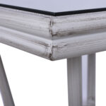 ΤΡΑΠΕΖΙ ΑΛΟΥΜΙΝΙΟΥ 70X70X76 BAMBOO FB95568.01 ΛΕΥΚΗ ΠΑΤΙΝΑ ΜΕ ΓΥΑΛΙ - Image 5