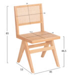 ΚΑΡΕΚΛΑ FB99873.11 ΞΥΛΟ ΦΡΑΞΙΝΟΥ ΚΑΙ RATTAN ΣΕ ΦΥΣΙΚΟ ΧΡΩΜΑ 45x53x85Υεκ - Image 2