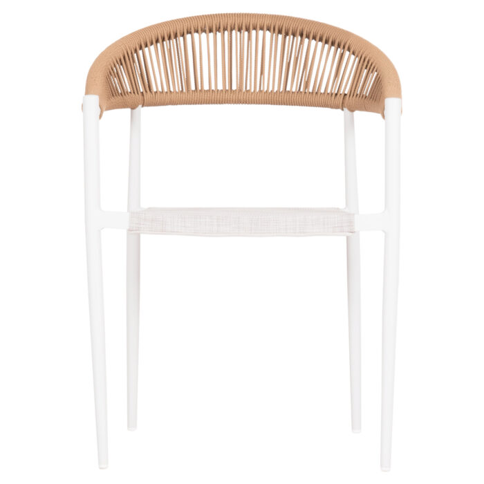ΠΟΛΥΘΡΟΝΑ FB96284.01 ΑΛΟΥΜΙΝΙΟ & TEXTILENE ΛΕΥΚΟ--P.E.TWISTED RATTAN 55x56x79Υεκ - Image 3