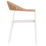 ΠΟΛΥΘΡΟΝΑ FB96284.01 ΑΛΟΥΜΙΝΙΟ & TEXTILENE ΛΕΥΚΟ--P.E.TWISTED RATTAN 55x56x79Υεκ - Image 4