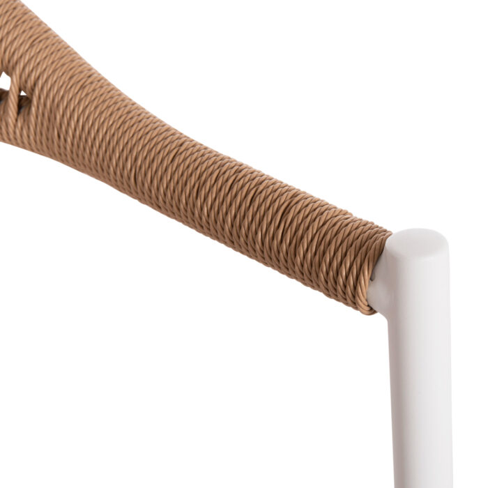 ΠΟΛΥΘΡΟΝΑ FB96284.01 ΑΛΟΥΜΙΝΙΟ & TEXTILENE ΛΕΥΚΟ--P.E.TWISTED RATTAN 55x56x79Υεκ - Image 8