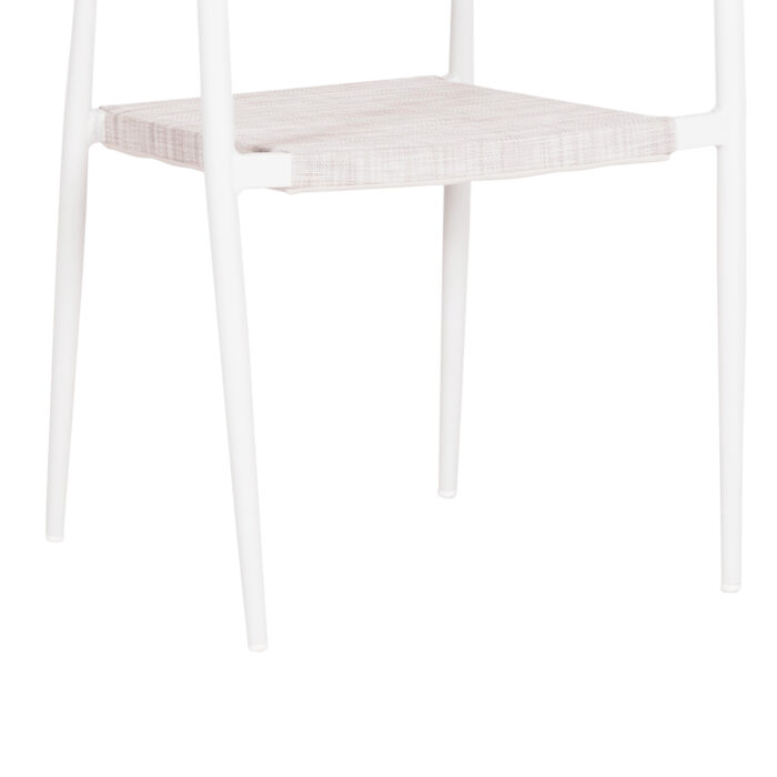 ΠΟΛΥΘΡΟΝΑ FB96284.01 ΑΛΟΥΜΙΝΙΟ & TEXTILENE ΛΕΥΚΟ--P.E.TWISTED RATTAN 55x56x79Υεκ - Image 9
