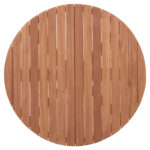 ΕΠΙΦΑΝΕΙΑ ΤΡΑΠΕΖΙΟΥ ΣΤΡΟΓΓΥΛΗ FB918134 ΞΥΛΟ TEAK--ΦΥΣΙΚΟ Φ80x4(πάχος)εκ. - Image 3