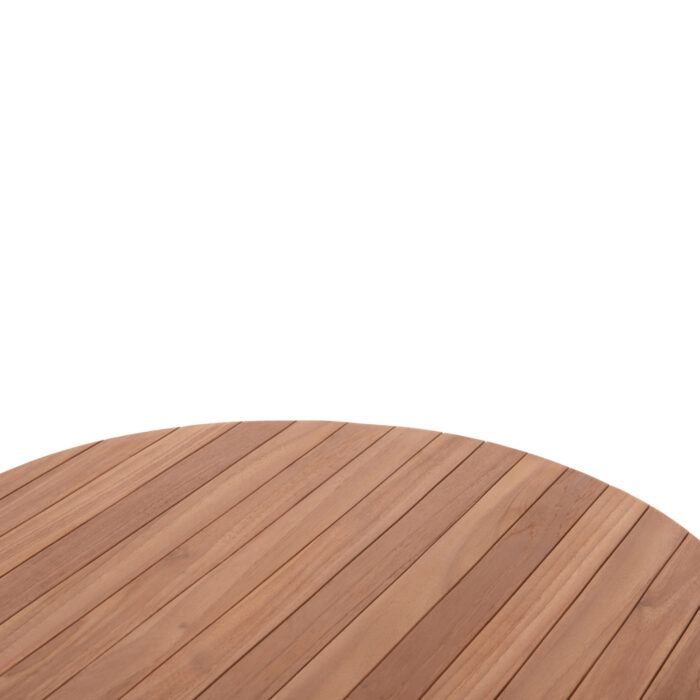 ΕΠΙΦΑΝΕΙΑ ΤΡΑΠΕΖΙΟΥ ΣΤΡΟΓΓΥΛΗ FB918134 ΞΥΛΟ TEAK--ΦΥΣΙΚΟ Φ80x4(πάχος)εκ. - Image 5