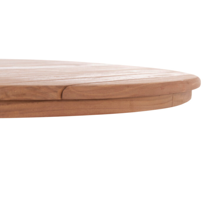 ΕΠΙΦΑΝΕΙΑ ΤΡΑΠΕΖΙΟΥ ΣΤΡΟΓΓΥΛΗ FB918134 ΞΥΛΟ TEAK--ΦΥΣΙΚΟ Φ80x4(πάχος)εκ. - Image 6