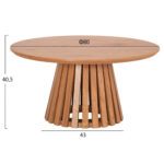 ΣΕΤ 2ΤΜΧ ΤΡΑΠΕΖΙΑ ΣΑΛΟΝΙΟΥ FB921083 MDF ΦΥΣΙΚΟ ΞΥΛΟΥ Φ80εκ & Φ45εκ - Image 2