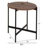 ΣΕΤ 2ΤΜΧ ΤΡΑΠΕΖΙΑ ΣΑΛΟΝΙΟΥ FB921089.03 MDF ΣΕ ΚΑΡΥΔΙ ΧΡΩΜΑ Φ80εκ & Φ50εκ - Image 3