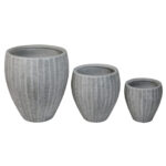 ΣΕΤ 3ΤΜΧ ΓΛΑΣΤΡΕΣ ΣΤΡΟΓΓΥΛΕΣ FB94728 FIBERCLAY-ΧΡΩΜΑ CEMENT Φ48x56Υεκ