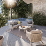 ΣΕΤ ΣΑΛΟΝΙ ΕΞ.ΧΩΡΟΥ 5ΤΜΧ FB96206.02 ΚΡΕΜ ΑΛΟΥΜΙΝΙΟ-ΜΠΕΖ OLEFIN-3D PRINT ΓΥΑΛΙ