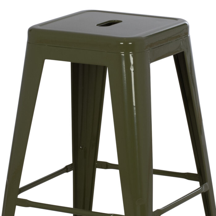 ΣΚΑΜΠΟ ΜΕΣΑΙΟΥ ΥΨΟΥΣ ΜΕΤΑΛΛΙΚΟ FB98573.43 DARK OLIVE GREEN 43x43x67Υεκ. - Image 4