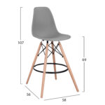 ΣΚΑΜΠΟ ΜΠΑΡ FB90173.10 ΓΚΡΙ 58x56x107Υ εκ. - Image 2
