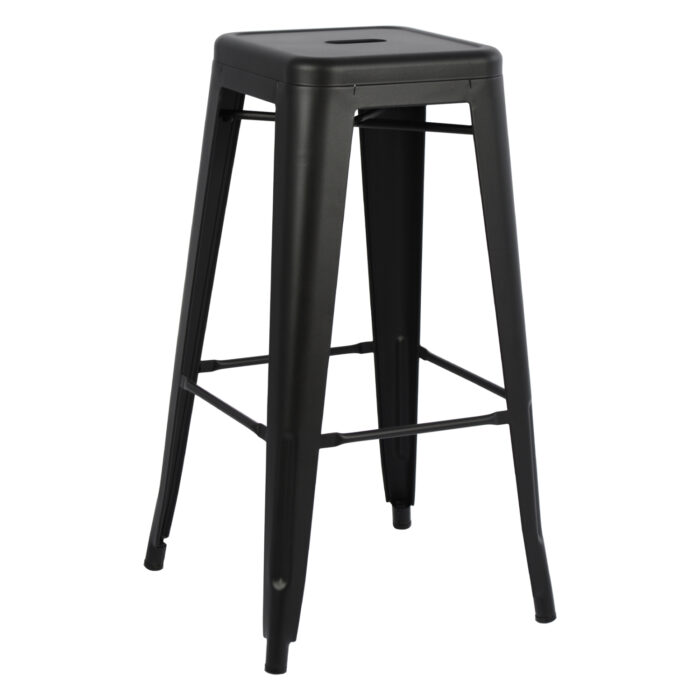ΣΚΑΜΠΟ ΜΠΑΡ ΜΕΤΑΛΛΙΚΟ FB98642.42 ΣΕ ΜΑΥΡΟ ΜΑΤ 43x43x78Υεκ. - Image 1