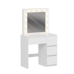 ΤΟΥΑΛΕΤΑ ΜΕ ΦΩΤΙΣΜΟ LED & ΣΥΡΤΑΡΙΑ FB92499.03 ΜΕΛΑΜΙΝΗ ΣΕ ΛΕΥΚΟ 80x40x140Υεκ.