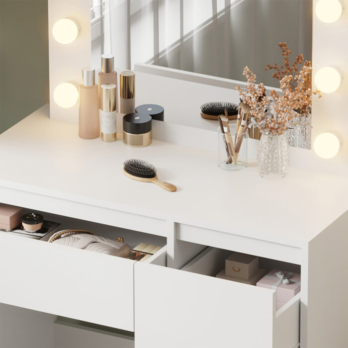 ΤΟΥΑΛΕΤΑ ΜΕ ΦΩΤΙΣΜΟ LED & ΣΥΡΤΑΡΙΑ FB92499.03 ΜΕΛΑΜΙΝΗ ΣΕ ΛΕΥΚΟ 80x40x140Υεκ. - Image 5