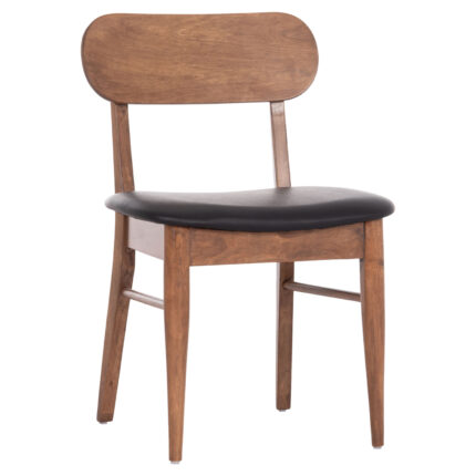 KΑΡΕΚΛΑ ΤΡΑΠΕΖΑΡΙΑΣ FB99945.03 ΚΑΡΥΔΙ RUBBERWOOD-ΜΑΥΡΟ PU 51x48x79Υεκ