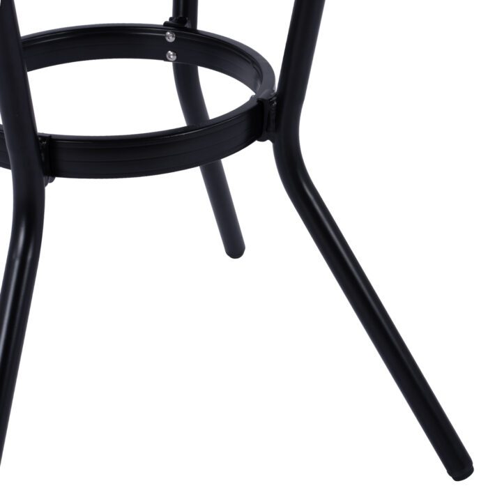 ΤΡΑΠΕΖΙ ΑΛΟΥΜΙΝΙΟΥ Φ70 BAMBOO FB95532.02 ΜΑΥΡΟ ΜΕ ΓΥΑΛΙ Φ70X76 εκ - Image 8