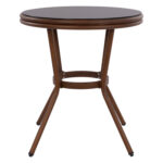 ΤΡΑΠΕΖΙ ΑΛΟΥΜΙΝΙΟΥ Φ70x76 εκ. BAMBOO FB95532.03 ΚΑΦΕ ΜΕ ΓΥΑΛΙ - Image 3
