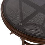 ΤΡΑΠΕΖΙ ΑΛΟΥΜΙΝΙΟΥ Φ70x76 εκ. BAMBOO FB95532.03 ΚΑΦΕ ΜΕ ΓΥΑΛΙ - Image 5