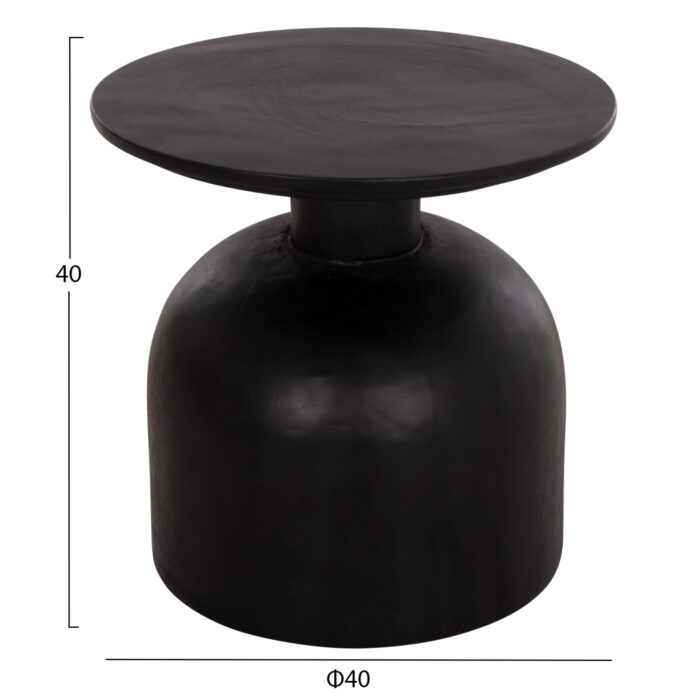 ΒΟΗΘΗΤΙΚΟ ΤΡΑΠΕΖΑΚΙ FB99892.12 ΞΥΛΟ SUAR--ΜΑΥΡΟ Φ40x40Υεκ - Image 2