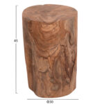 ΒΟΗΘΗΤΙΚΟ ΤΡΑΠΕΖΑΚΙ/ΣΚΑΜΠΟ FB99374.21 ΞΥΛΟ TEAK--ΦΥΣΙΚΟ Φ30x45Υεκ. - Image 2