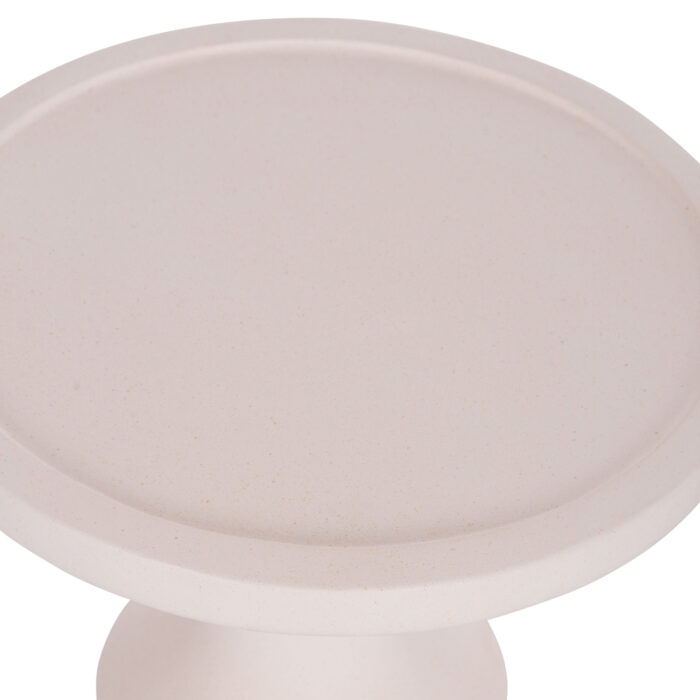 ΒΟΗΘΗΤΙΚΟ ΤΡΑΠΕΖΙ FB918169.02 FIBER CEMENT ΛΕΥΚΟ-ΦΥΣΙΚΟ RATTAN--Φ40x61Υεκ. - Image 6