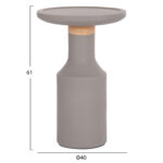 ΒΟΗΘΗΤΙΚΟ ΤΡΑΠΕΖΙ FB918169.03 FIBER CEMENT ΓΚΡΙ-ΦΥΣΙΚΟ RATTAN--Φ40x61Υεκ. - Image 2