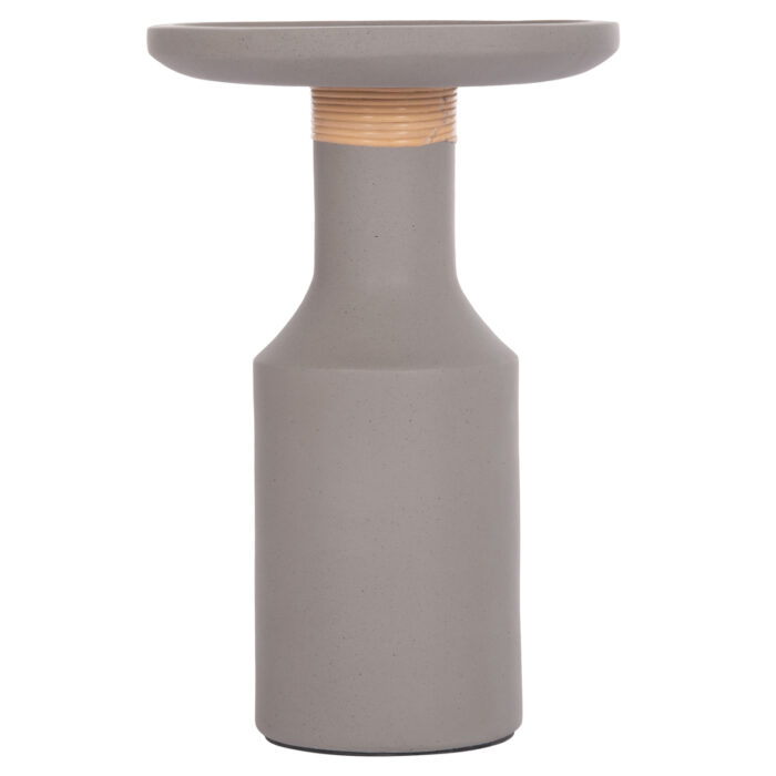 ΒΟΗΘΗΤΙΚΟ ΤΡΑΠΕΖΙ FB918169.03 FIBER CEMENT ΓΚΡΙ-ΦΥΣΙΚΟ RATTAN--Φ40x61Υεκ. - Image 3