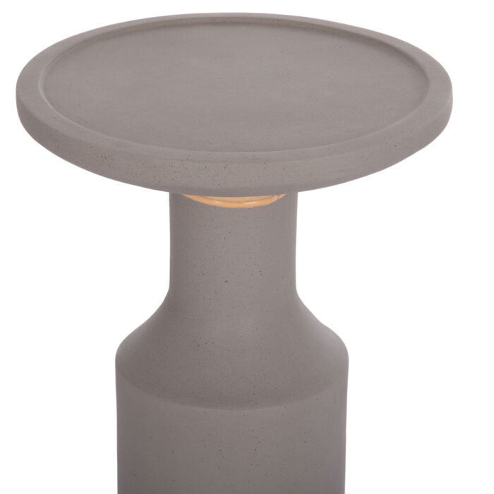 ΒΟΗΘΗΤΙΚΟ ΤΡΑΠΕΖΙ FB918169.03 FIBER CEMENT ΓΚΡΙ-ΦΥΣΙΚΟ RATTAN--Φ40x61Υεκ. - Image 4