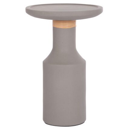 ΒΟΗΘΗΤΙΚΟ ΤΡΑΠΕΖΙ FB918169.03 FIBER CEMENT ΓΚΡΙ-ΦΥΣΙΚΟ RATTAN--Φ40x61Υεκ.