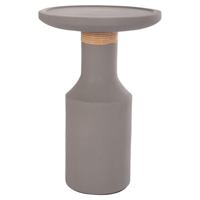 ΒΟΗΘΗΤΙΚΟ ΤΡΑΠΕΖΙ FB918169.03 FIBER CEMENT ΓΚΡΙ-ΦΥΣΙΚΟ RATTAN--Φ40x61Υεκ. - Image 8